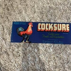 Cocksure Vintage Metal Sign